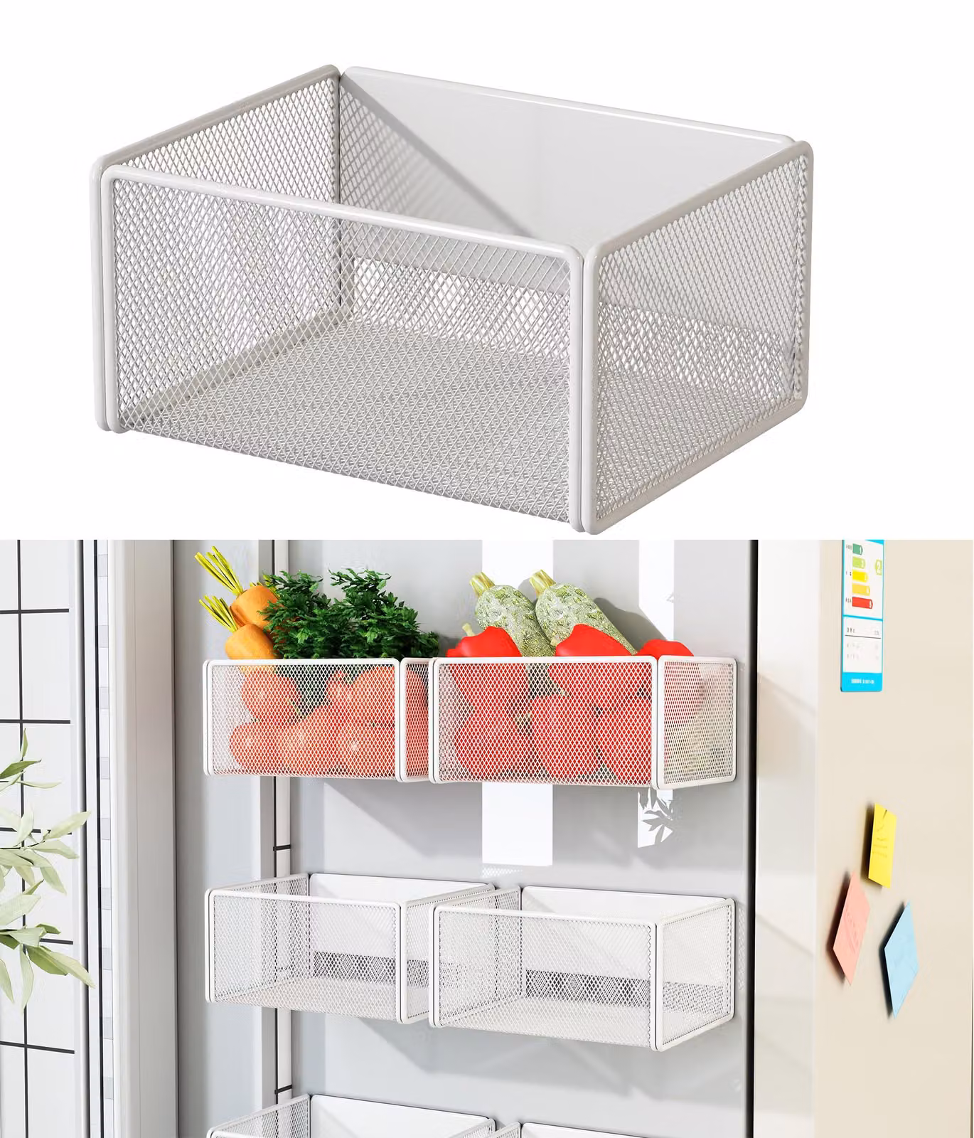 Scaffale magnetico per erbe aromatiche, bianco, compatto, per la cucina