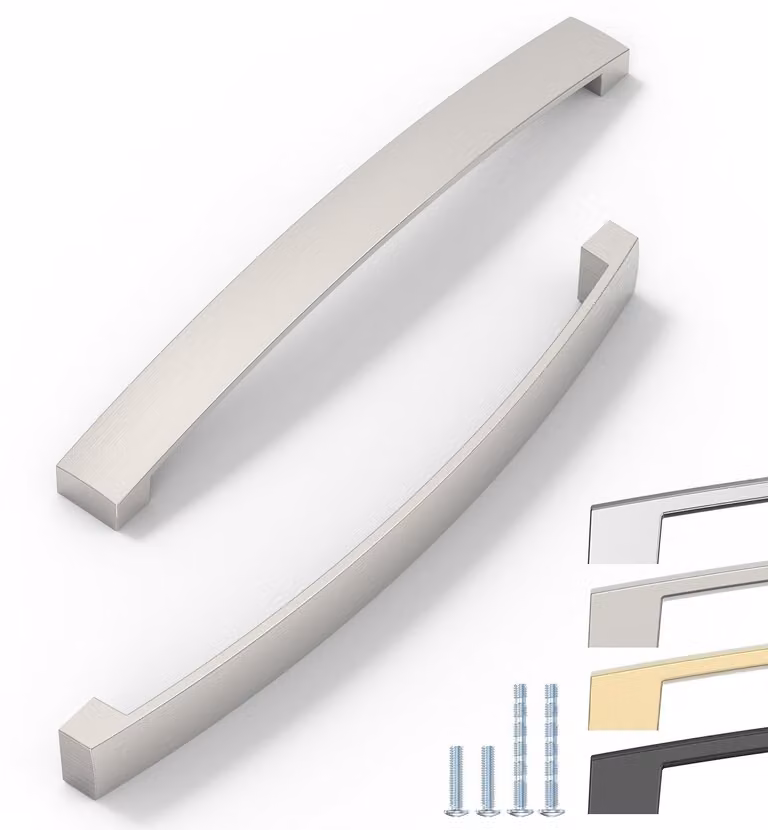 Set di 12 eleganti maniglie per cucina, con distanza tra i fori di 192 mm