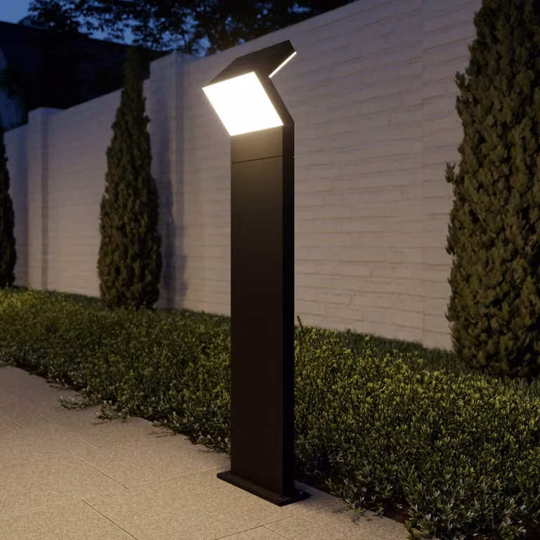 Lampioncino da giardino Havin Arcchio, Nero, Alluminio, Moderno, Lampada LED da esterni