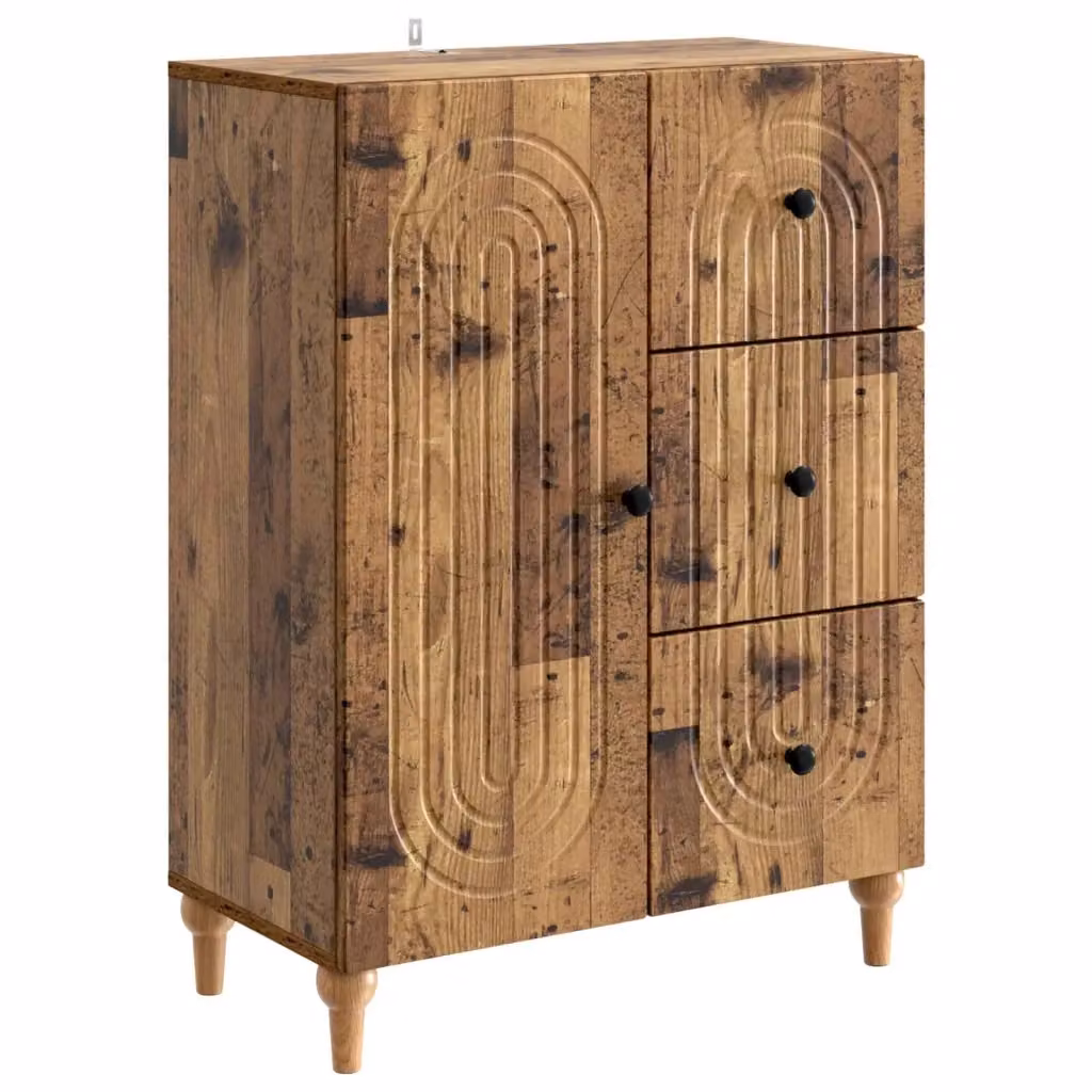 Credenza moderna vidaXL in legno ingegnerizzato marrone L: 66 cm, P: 34,5 cm, H: 90 cm – 2