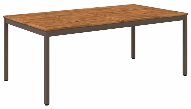 Tavolo da giardino, stile naturale, dimensioni 196 x 100,5 x 75 cm