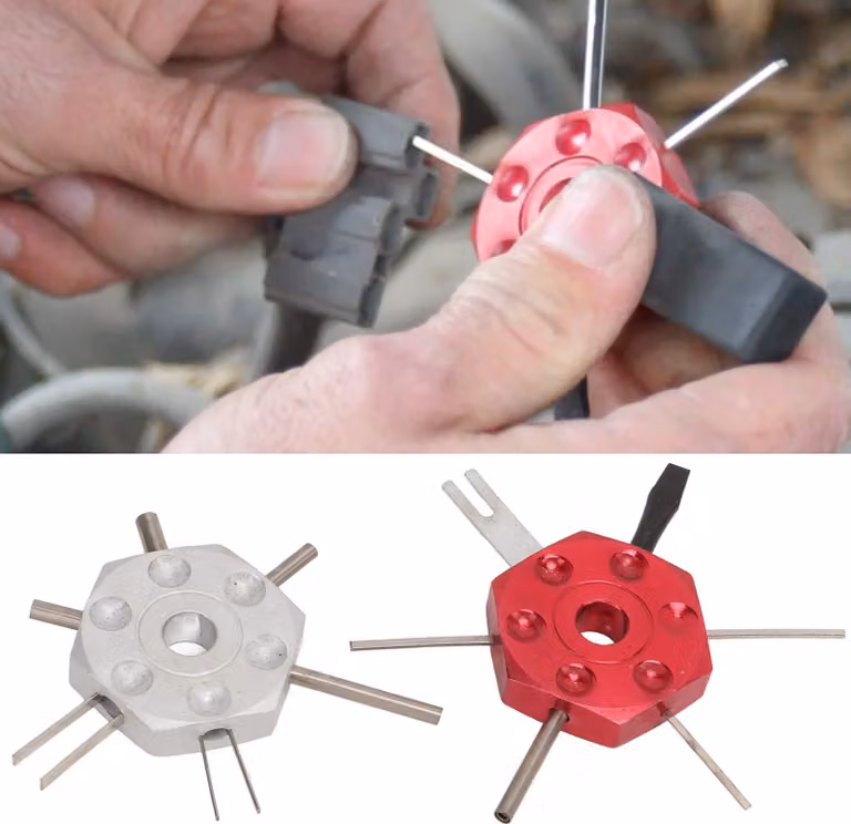 Set di utensili per morsetti per cavi in 2 pezzi, estrattore per pin metallici, riparazione auto per auto