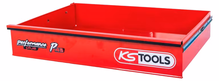 Cassetto con logo e guida a sfere per carrello da officina P45, 785x568x145 mm