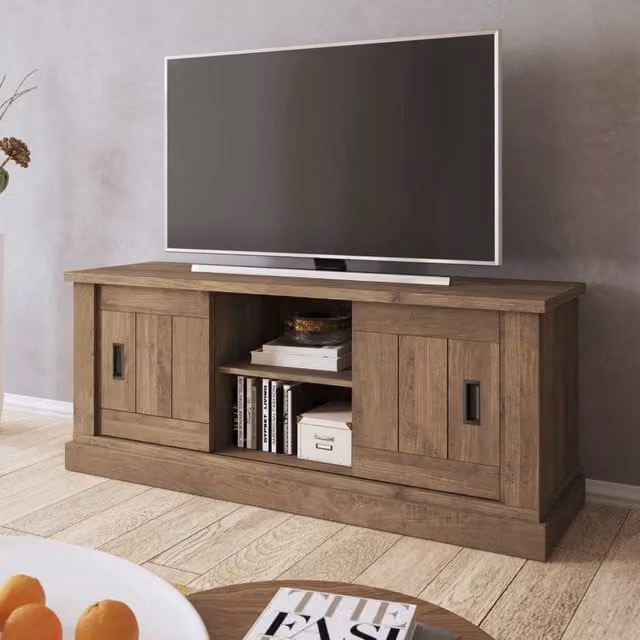 Mobile Porta TV Mesola DMORA con un Ripiano, Marrone Noce, L 45 cm x P 46 cm x H 60 cm – 1