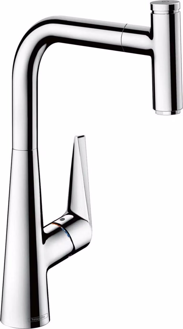hansgrohe Talis Select M51 Mitigeur monocommandé pour cuisine 300, bec extractible, 1 type de jet, Eco, 72826000, 72826000