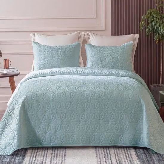 Ibenzoa® Copripiumino per letto matrimoniale, 220 x 240 cm, con motivo geometrico, leggero e morbido – in microfibra, imbottitura traspirante, include 2 federe 50 x 66 cm, set per tutto l'anno