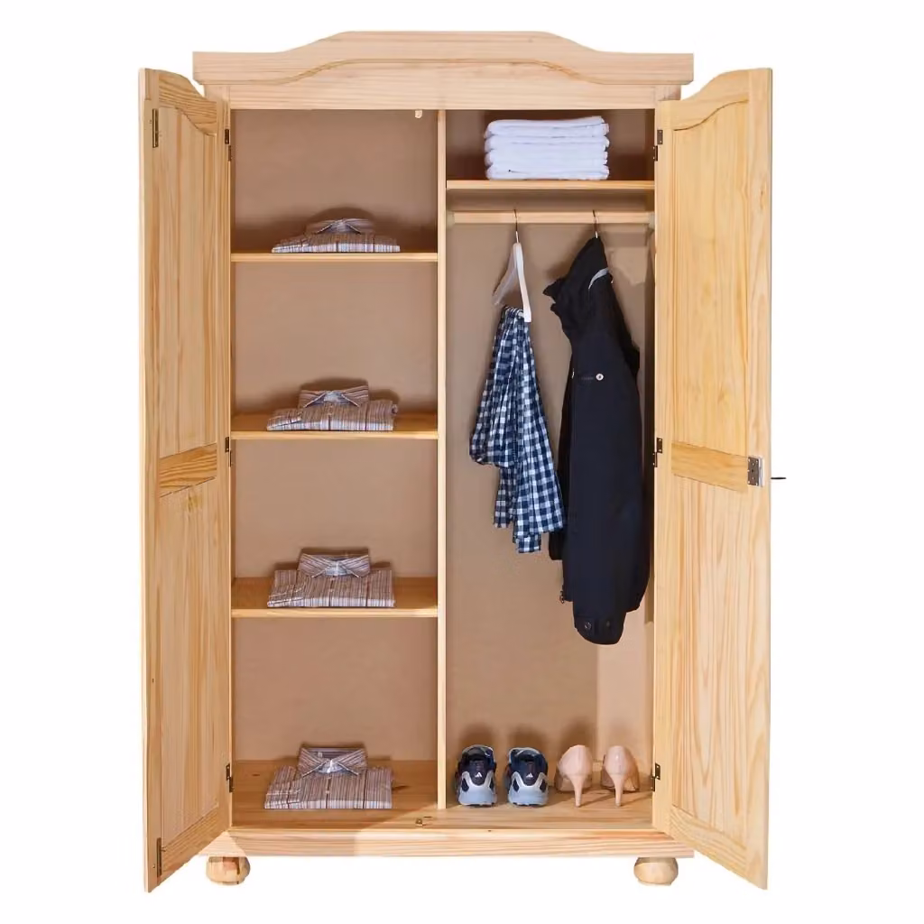 Armadio Multiuso Pezzana con 2 Ante e 4 Ripiani, Colore Marrone Rovere, L: 104 cm, H: 180 cm – 2