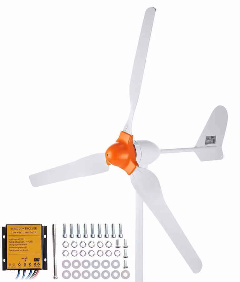 Turbina eolica - Generatore eolico - Generatore di energia eolica - Generatore di energia sostenibile - Generatore di energia da vento - Potenza: 800W