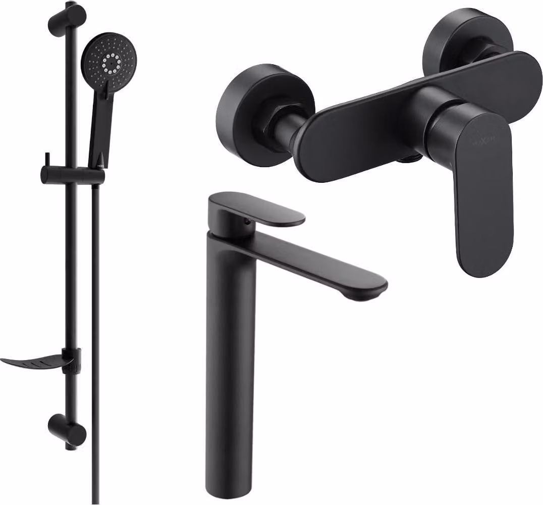 Mexen Milo DF40 set doccia, nero - 71314DF40-70