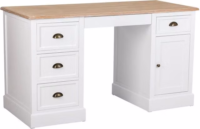 Tavolo scrivania in legno bianco 140x60x78,5h