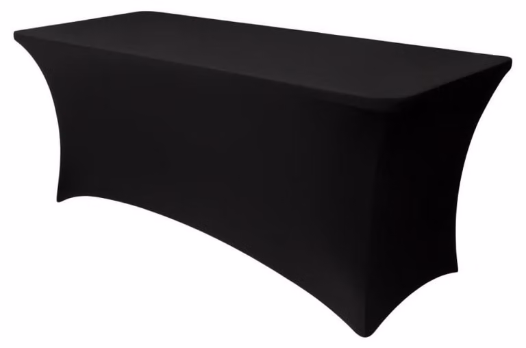 Ruhhy 27727 Copritavolo elastico per catering 183 x 75 x 75 cm, nero