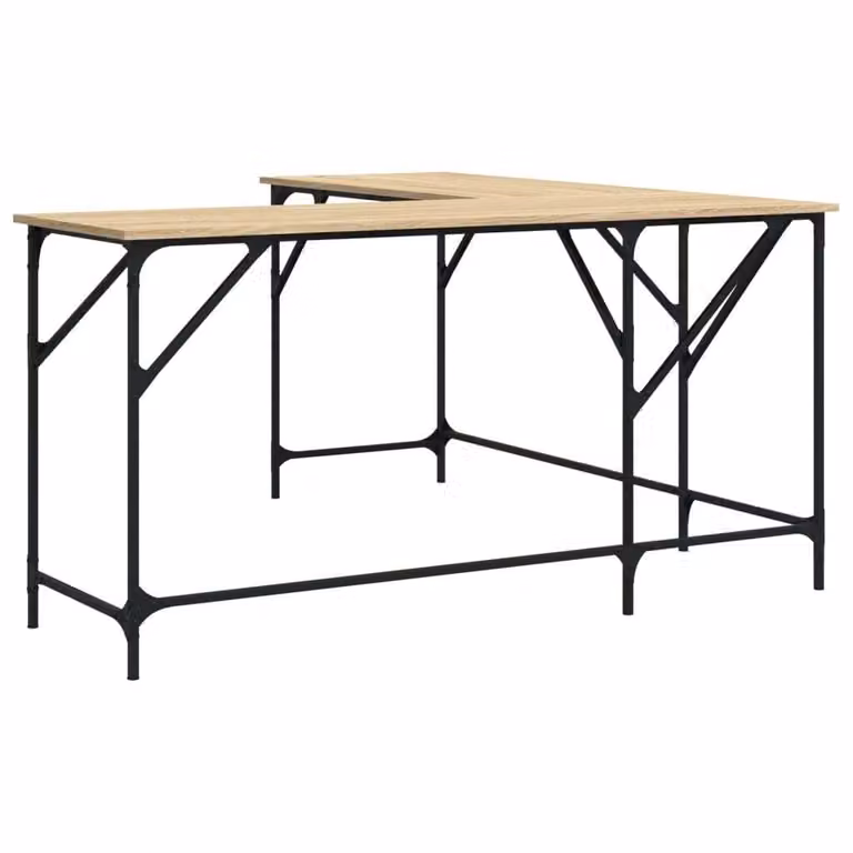 Scrivania Rovere Sonoma 149x149x75 cm in Legno Multistrato