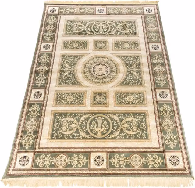 Tappeto RUBINE 350 Imperial VERDE cm.250x380 disegno classico persiano stile orientale tradizionale. Tappeto salotto, soggiorno, camera da letto, ingresso, corridoio.