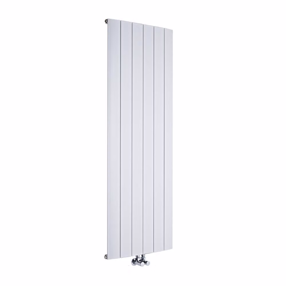 Radiatore di Design Verticale Moderno con Attacco Centrale - Pannello Singolo - Bianco - 1600mm x 375mm - Aurora