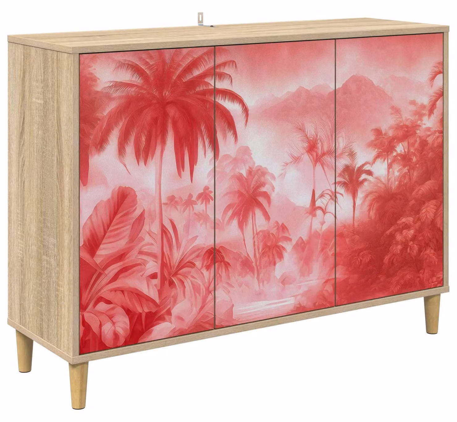 Bufet AACHEN Sonoma, dimensioni 102 x 33 x 75 cm, realizzato in legno ingegnerizzato