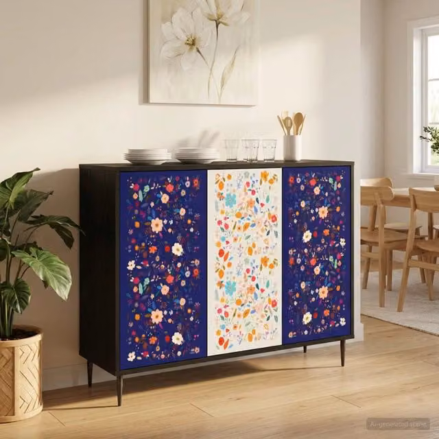 Credenza moderna vidaXL in Rovere e Nero per soggiorno e sala da pranzo L: 102 cm, P: 33 cm, H: 76 cm