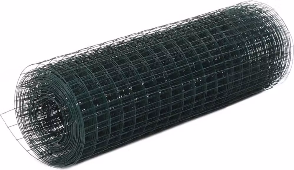 Maison Exclusive - Recinzione in Rete per Pollaio in Acciaio e PVC 10x0,5 m Verde