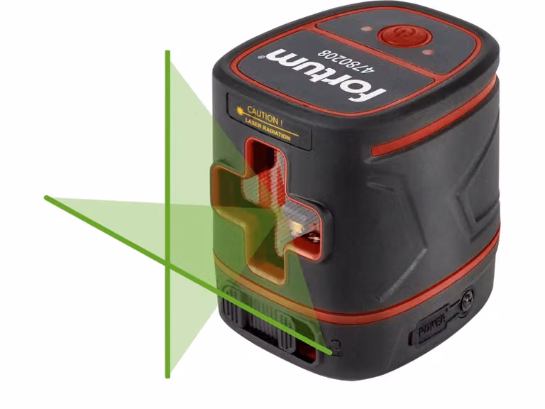 Laser di linea Fortum 4780208 verde a croce autolivellante