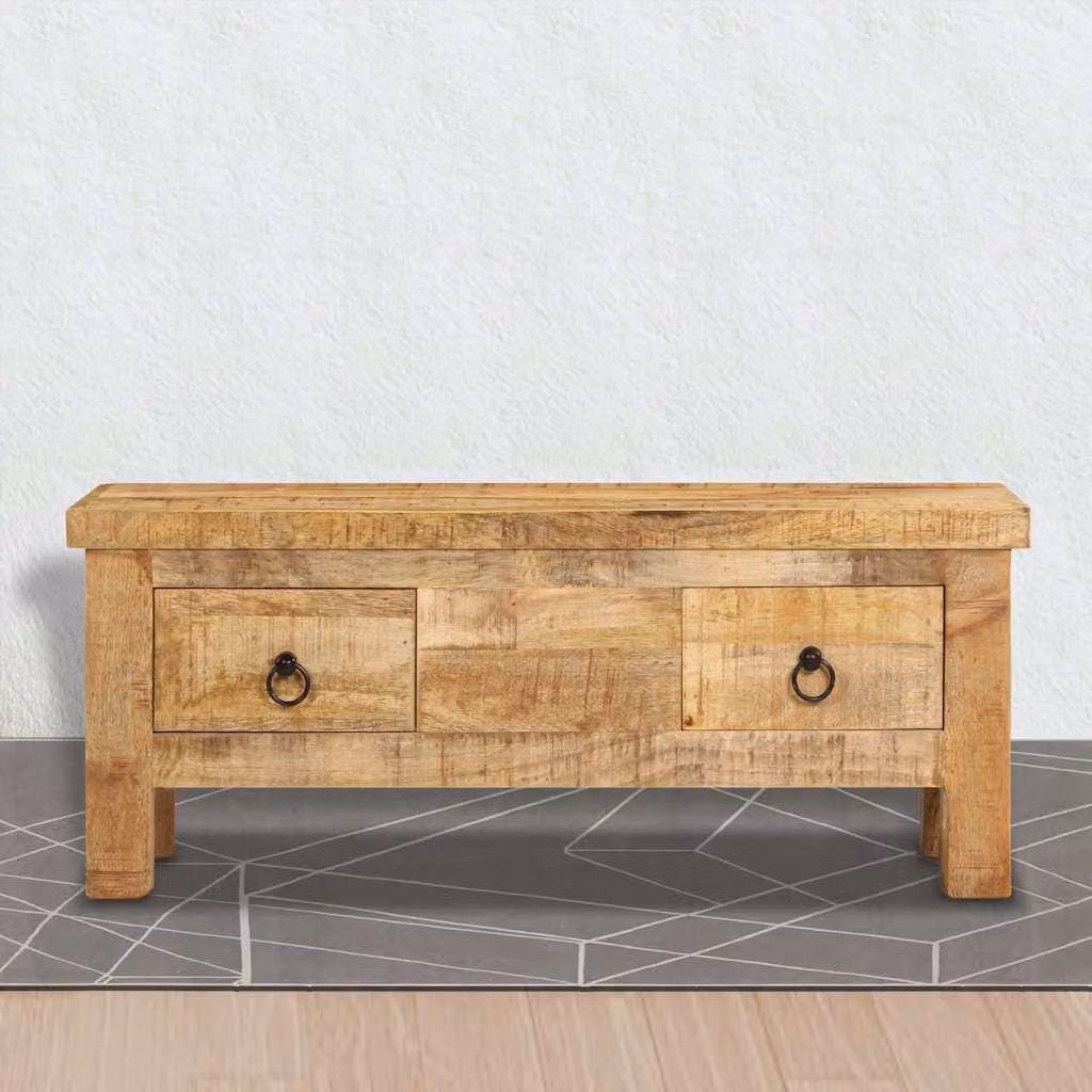 vidaXL Tavolino da Salotto 90x45x35 cm in Legno Massello di Mango