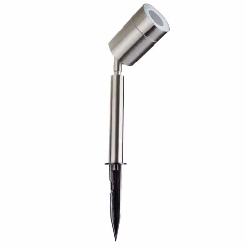 Picchetto in acciaio inox con portalampada GU10 orientabile