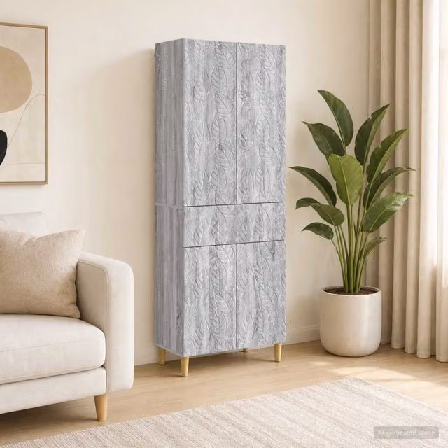 Set di armadi 2 pz Sonoma grigio Legno ingegnerizzato 3416751
