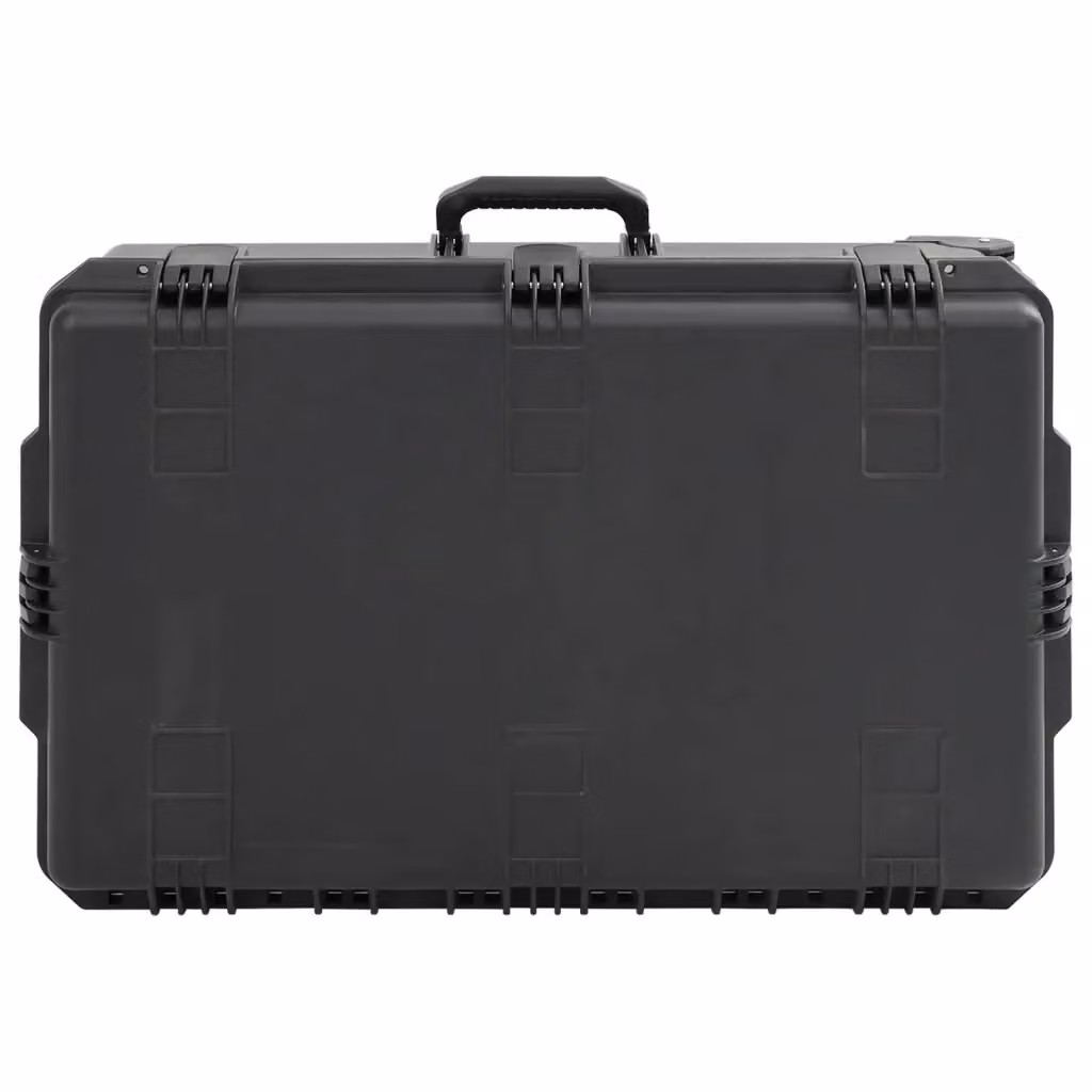 Valigetta da Volo Portatile Impermeabile Nera in Plastica con Inserti L: 79,5 cm, P: 51,5 cm, H: 30,5 cm CFW4644697 – 2