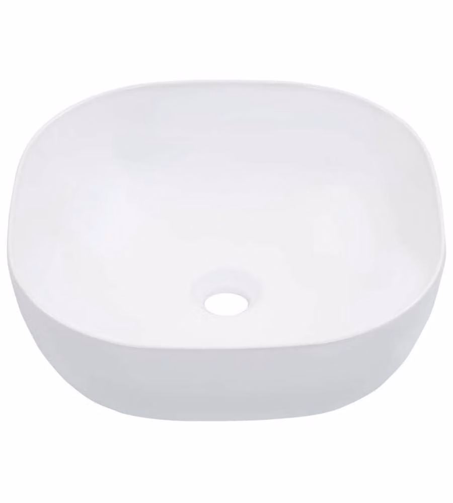 Lavandino 42,5x42,5x14,5 cm in Ceramica Bianco