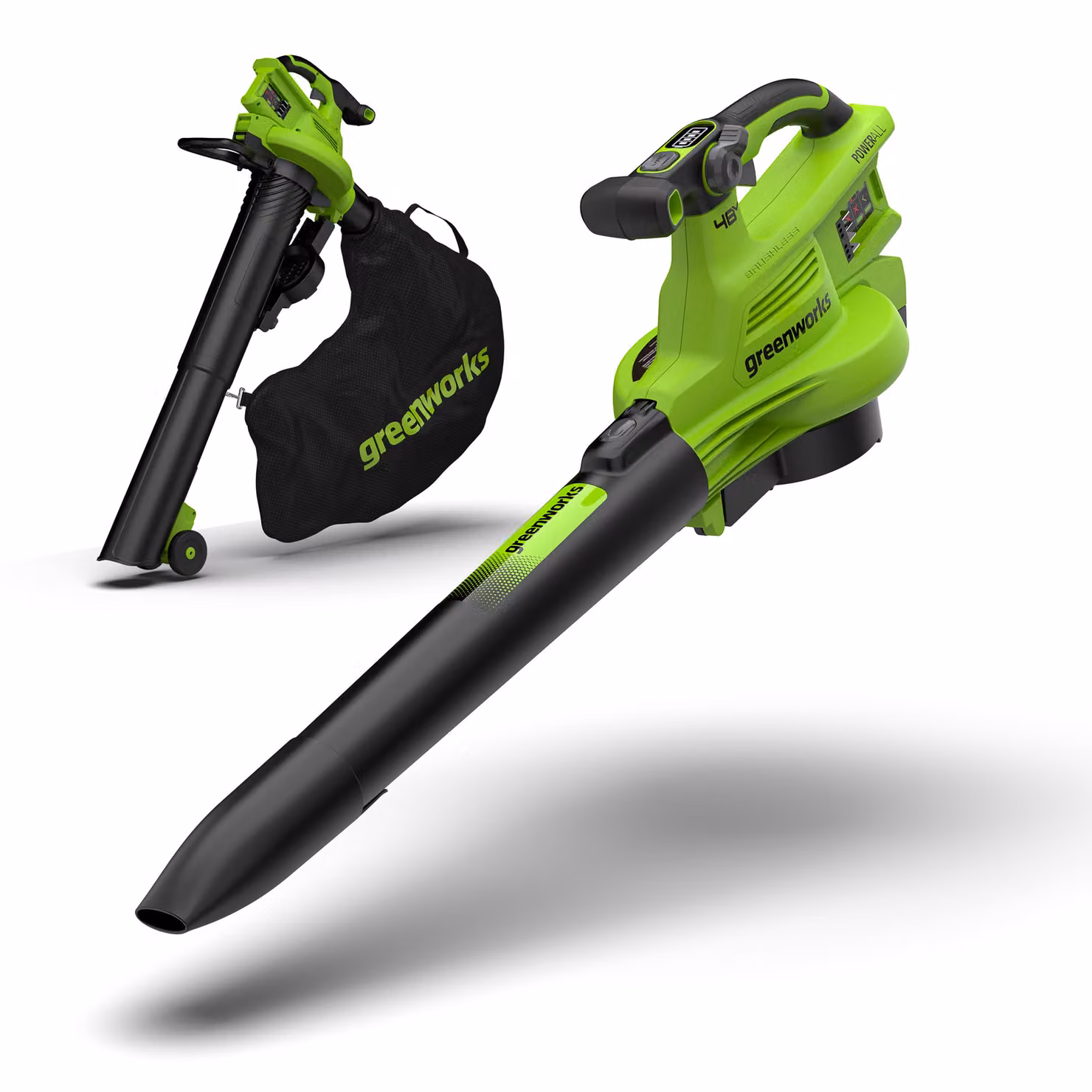 Soffiatore e aspirafoglie Greenworks POWERALL 48V Gen. II verde senza batteria