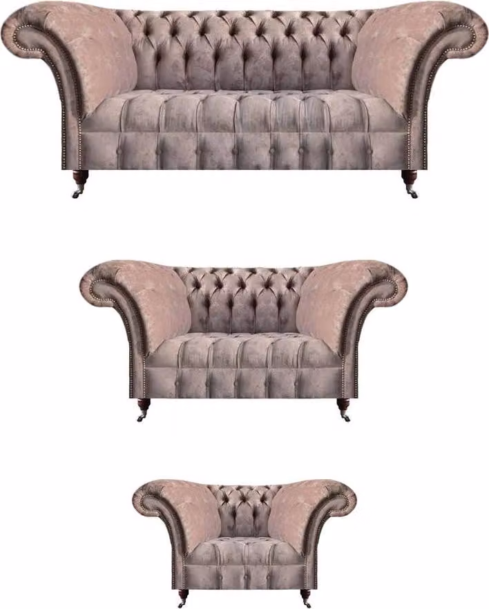 Chesterfield Sofagarnitur 3+2+1 Sitzer Komplett Luxuriöse Möbel Polstermöbel