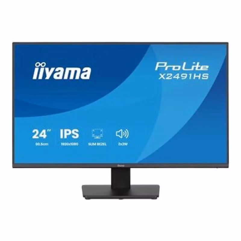 Monitor PC Iiyama Prolite X2491HS-B1 da 23.8 pollici Full HD IPS Nero con HDMI e DisplayPort – 2