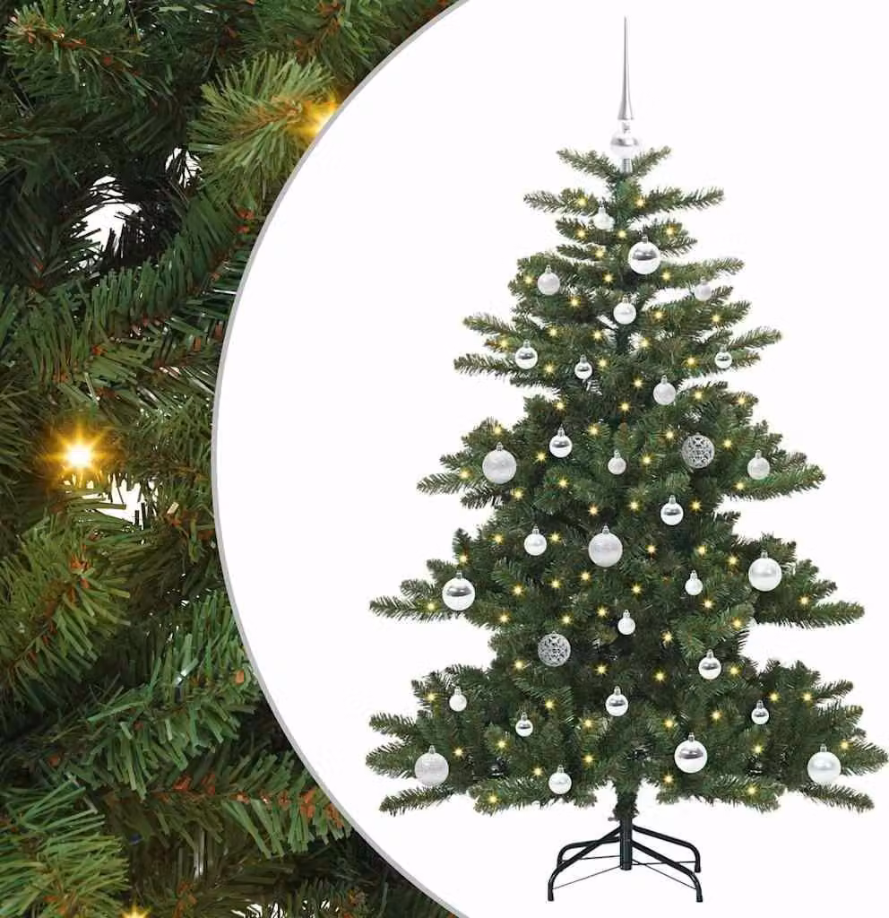 Albero di Natale Artificiale con Rami Pieghevoli Verde 150 cm