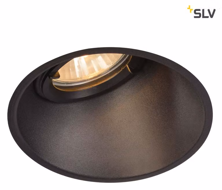 Horn A luce da incasso rotonda Ø10,6 asimmetrica nera GU10