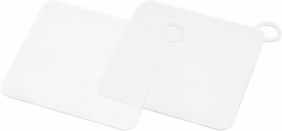Tappi in silicone per cucina e bagno - 13 x 12 cm - tappetino profumato per lo scarico del bagno - tappo per lo scarico - balcone - bianco - 2 pezzi