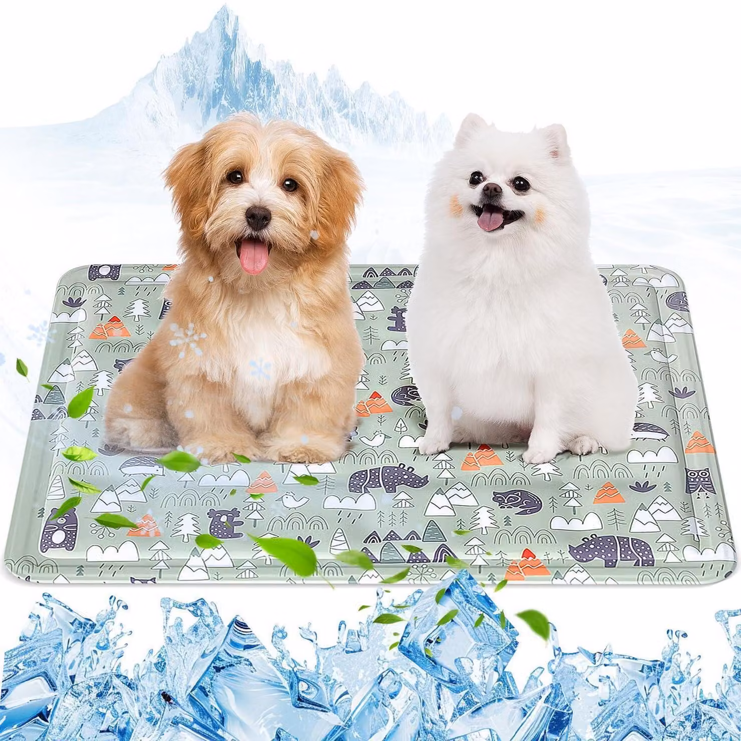 Tappetino refrigerante per cani, 50x65 cm, auto-refrigerante, gel non tossico, impermeabile. Dimensioni: 50 x 65 cm
