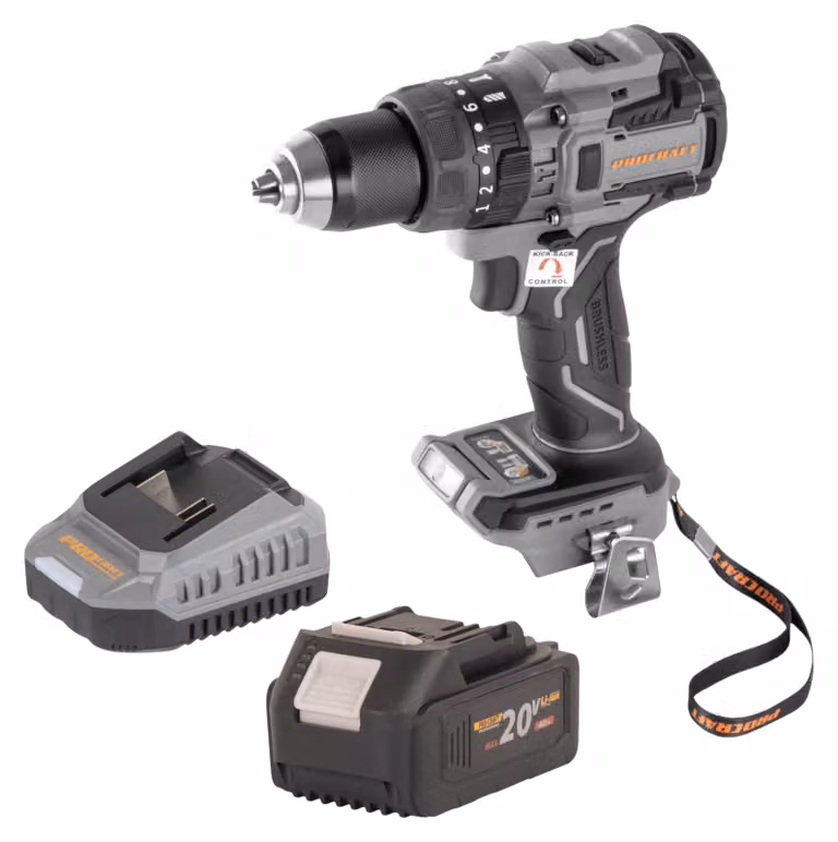Avvitatore a percussione a batteria Procraft Industrial CD20B-BB 20 V 150 Nm Brushless + 1x batteria 4,0 Ah + caricabatterie