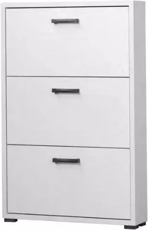Scarpiera 3 ante bianco cemento già montato L75.3 H115.7 P18