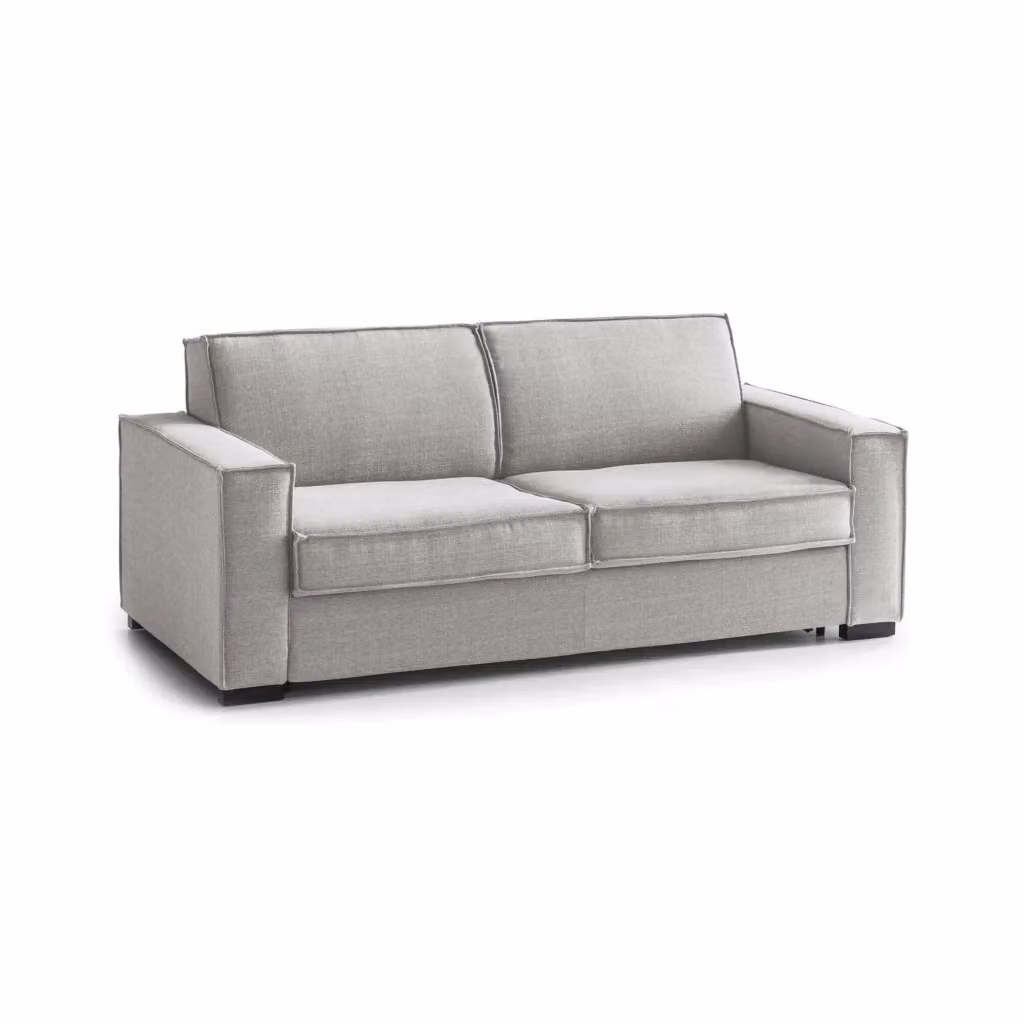 Divano a 3 posti Diopside Talamo Italia in tessuto grigio per soggiorno, L: 220 cm, H: 90 cm, P: 45 cm – 2