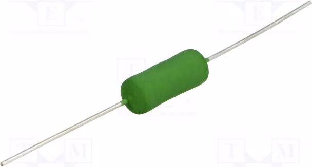 2 resistenze: resistore a filo, diametro 7,5x18 mm, montaggio su circuito stampato (THT), tolleranza 5%, 4,7 kΩ, 5 W. Codice: AC05000004701JAC00. Resistenza