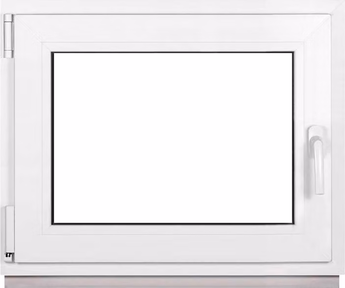 Finestra Framex per cantina Finestra in PVC bianca larghezza x altezza 70 x 50 cm (700 x 500 mm) doppia (32 mm) rotazione/inclinazione DIN sinistra - Premium - Tutte le misure
