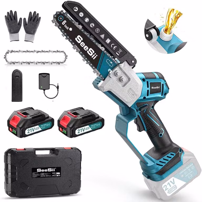 Troncatrice a batteria di piccole dimensioni - Lame: 15 cm - Motore brushless - Potenza: 800–999 W - 2 batterie da 2,0 Ah
