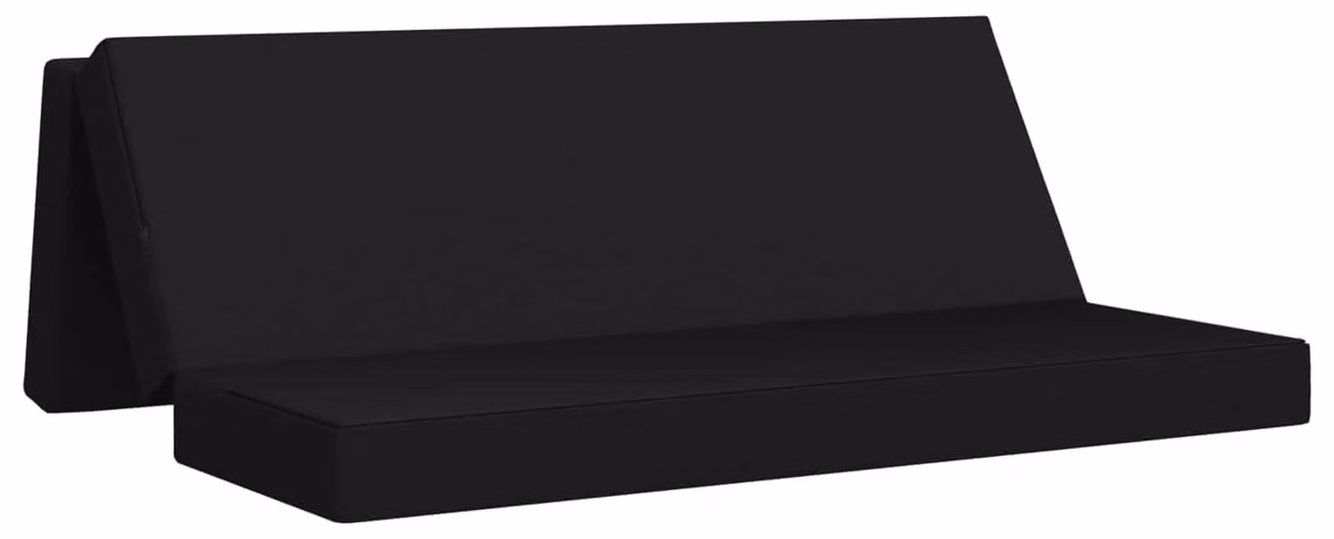 Divano Letto Pieghevole 180 x 67 x 45 cm Nero