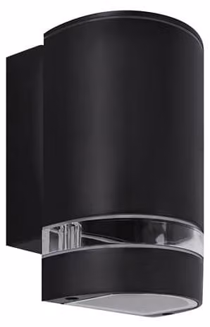 Strühm 04004 Lampada da parete per esterni 'BRUNO GU10 C BLACK' LED, IP54, adatta per uso esterno, sorgente luminosa sostituibile