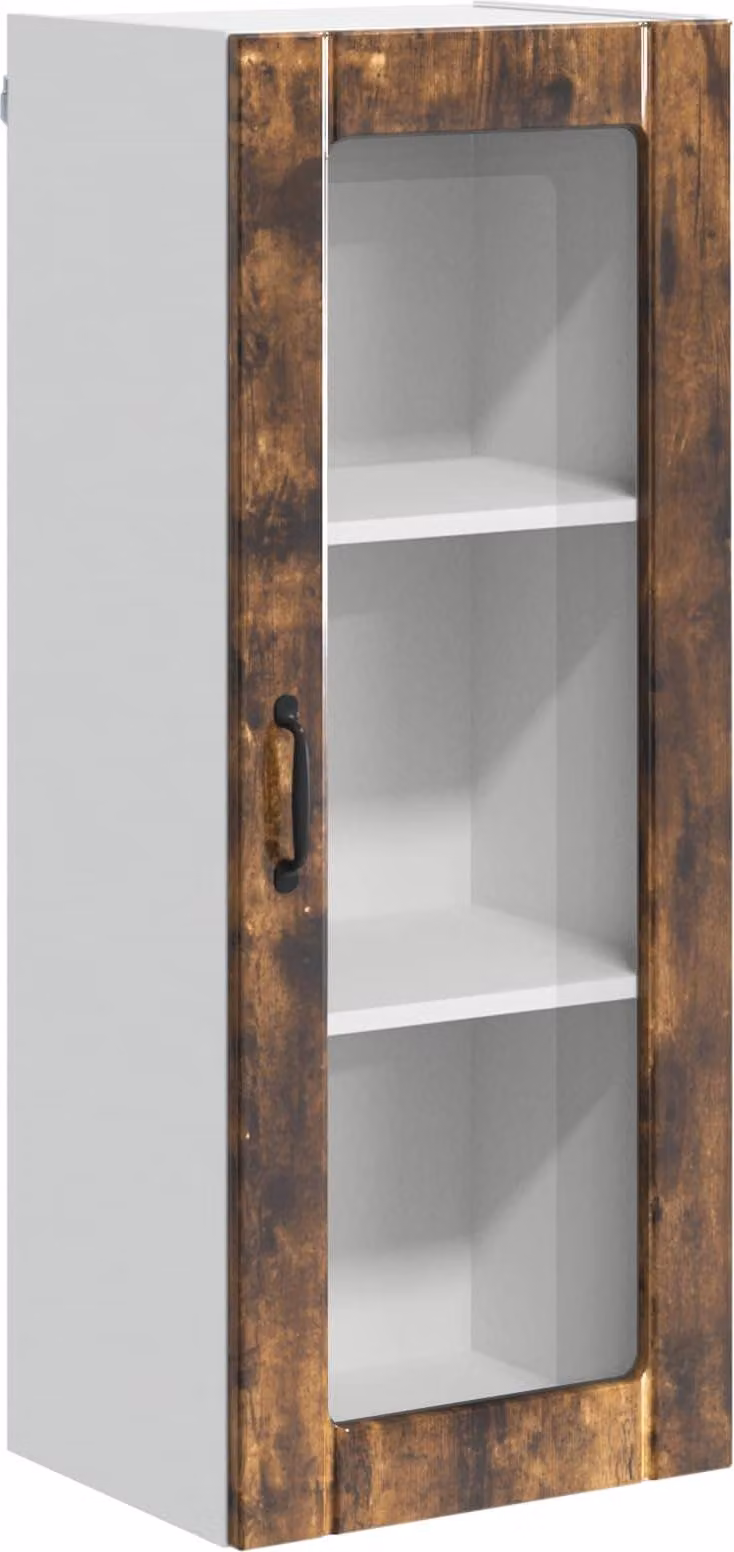 Mobile in vetro da parete LUCCA Rovere Fumo 40 x 31 x 100 cm