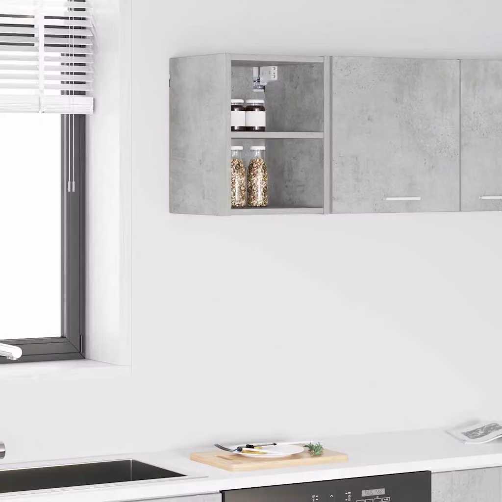 Armadio pensile da cucina moderno vidaXL in MDF grigio opaco L 30 cm, P 29,5 cm, H 40 cm