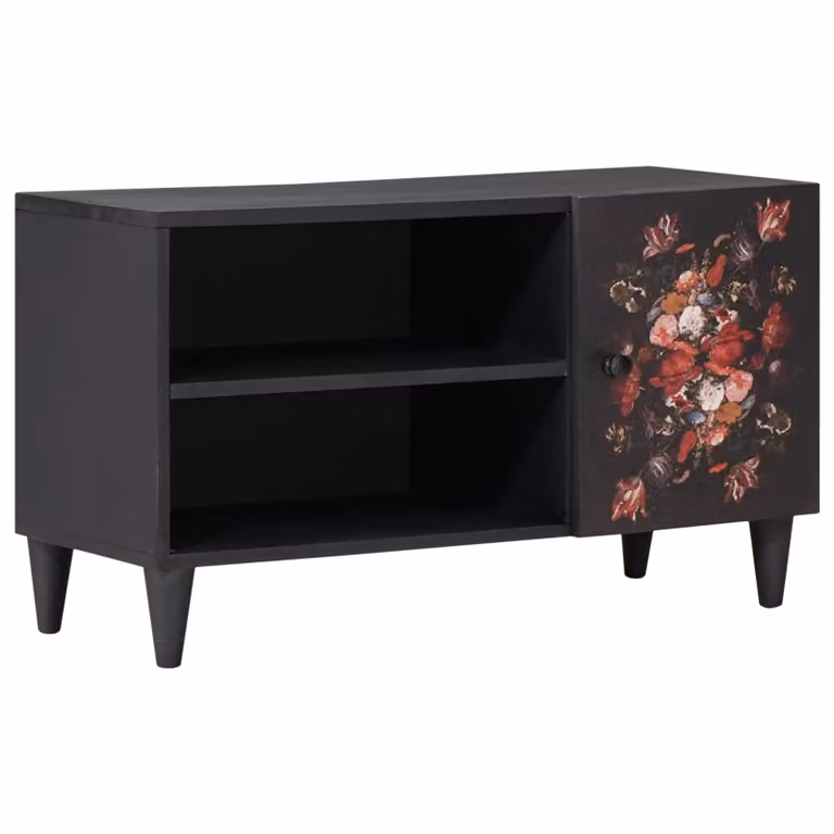 Armadio di stoccaggio moderno vidaXL in legno di mango multicolore L 80 cm, P 33 cm, H 46 cm