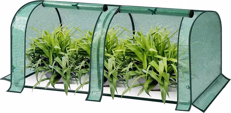 WOLTU Foil serra PE semitrasparente Serra per pomodori 130x60x50 cm 130 g/m², impermeabile resistente alle intemperie Colore: verde