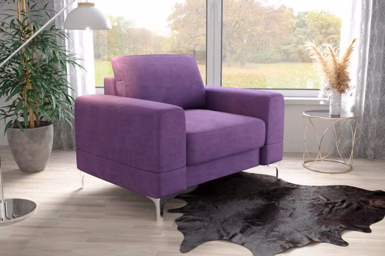 Couch Polster Lehn Stuhl Einsitzer Fernseh Polster Sessel 1 Sitzer Lounge Club