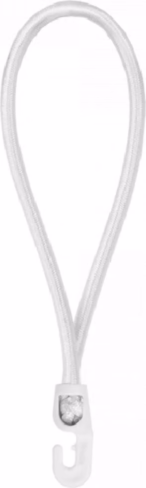Cinghia elastica con gancio bianco da 25 cm
