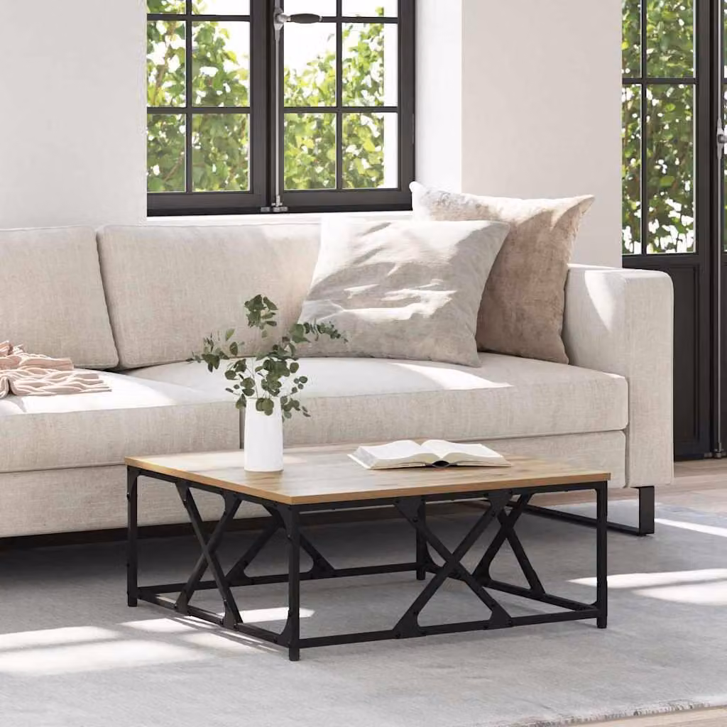 Maison Exclusive - Tavolino Artisan in rovere 70 x 70 x 30 cm Materiale ligneo
