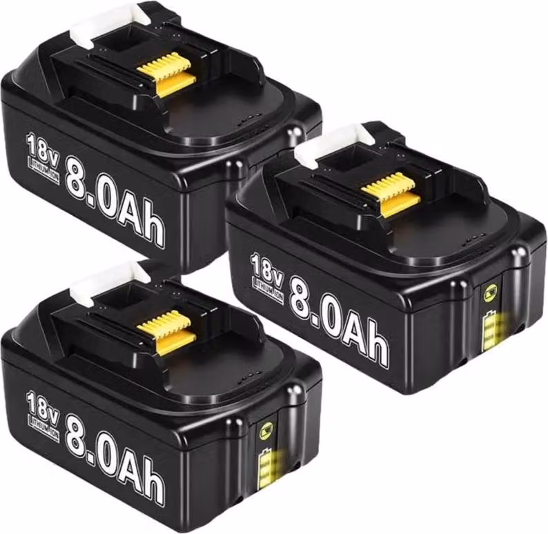 Batterie per elettroutensili, capacità 8000mAh, compatibili con BL1830, 3pcs 8.0Ah